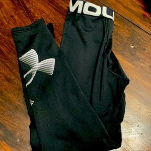 UA we cold gear leggings youth large